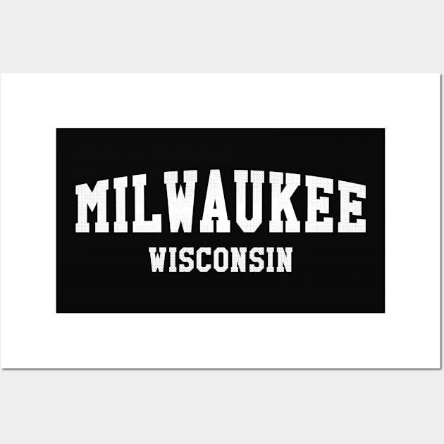 Milwaukee, Wisconsin - WI Simple Typography Wall Art by thepatriotshop